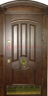Хорошая стальная арочная дверь с декоративным элементом ДА-23 в Кирове