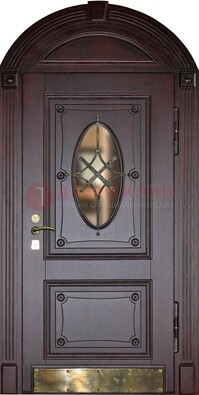 Арочная металлическая дверь с виноритом ДА-38 в Орехово-Зуево