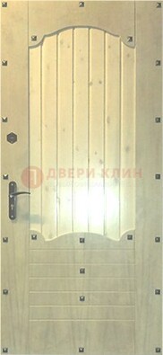 Белая железная дверь с евровагонкой ДЕ-9 в Орехово-Зуево