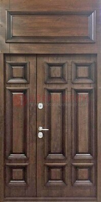 Классическая входная дверь с верхней фрамугой ДФГ-15 в Орехово-Зуево