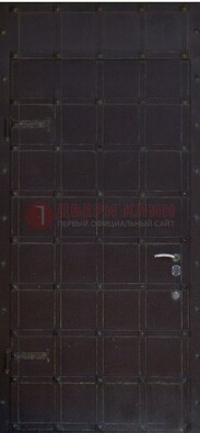 Черная железная дверь с ковкой ДК-5 для офиса в Орехово-Зуево