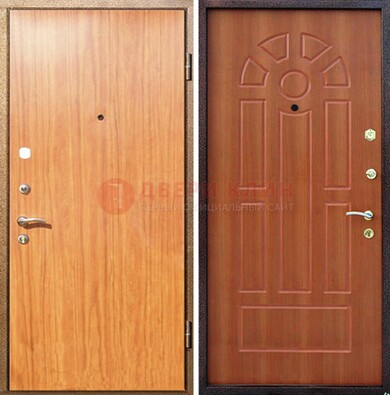 Светлая железная дверь с ламинатом МДФ внутри ДЛ-15 в Орехово-Зуево