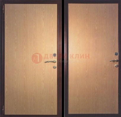 Коричневая металлическая дверь с ламинатом ДЛ-17 в Орехово-Зуево