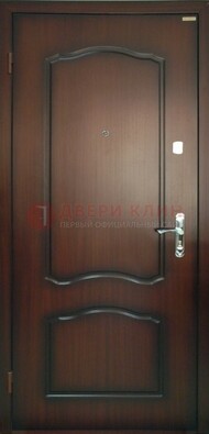 Коричневая стальная дверь с МДФ ДМ-138 для квартиры в Орехово-Зуево