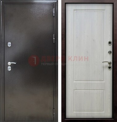 Коричневая железная дверь с МДФ ДМ-170 в Орехово-Зуево