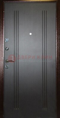 Черная железная дверь с МДФ ДМ-180 в Орехово-Зуево