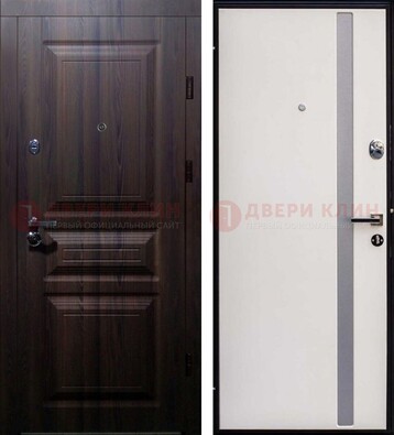 Филенчатая светлая входная дверь c МДФ Венге светлый ДМ-254 в Орехово-Зуево