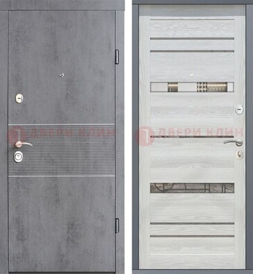 Входная железная дверь c филенчатой МДФ Орех тисненый ДМ-262 в Орехово-Зуево