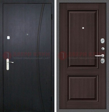 Темная стальная дверь с МДФ панелями ДМ-362 в Орехово-Зуево
