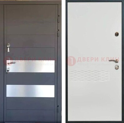 Металлическая дверь МДФ темная и светлая ДМ-420 в Орехово-Зуево