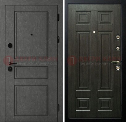 Серая стальная дверь с классическими МДФ ДМ-456 в Орехово-Зуево