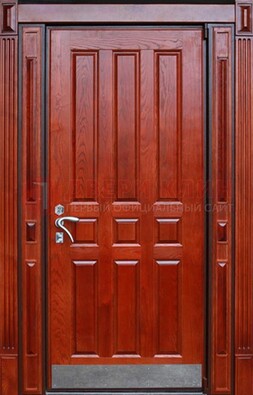 Красная входная дверь для улицы с МДФ ДМ-532 в Орехово-Зуево