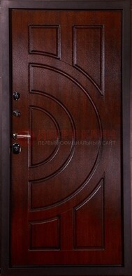 Темная стальная дверь с МДФ ДМ-58 в Орехово-Зуево