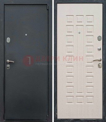 Черная металлическая дверь с порошковым покрытием ДП-101 в Орехово-Зуево