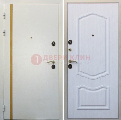 Белая входная дверь с порошковым напылением ДП-136 в Орехово-Зуево