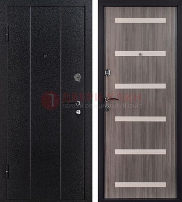 Черная стальная дверь с порошковым окрасом ДП-199 в Орехово-Зуево