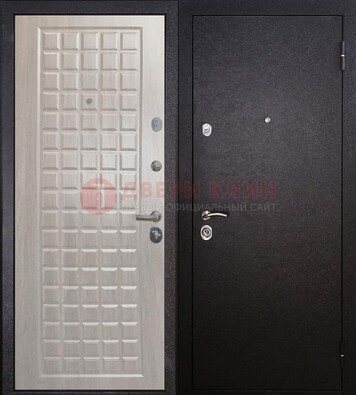 Черная входная дверь с порошковым покрытием ДП-206 в Орехово-Зуево