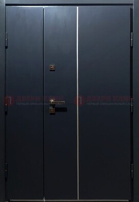Темная металлическая дверь с порошковым покрытием ДП-220 в Орехово-Зуево