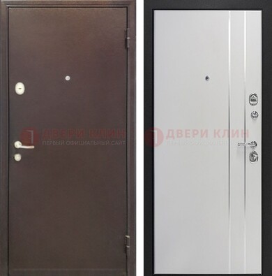 Входная дверь с порошковым покрытием с МДФ с молдингами ДП-232 в Орехово-Зуево