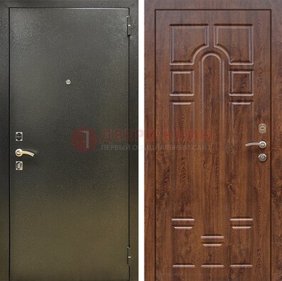 Металлическая дверь Темное серебро с порошковым покрытием и МДФ ДП-271 в Орехово-Зуево