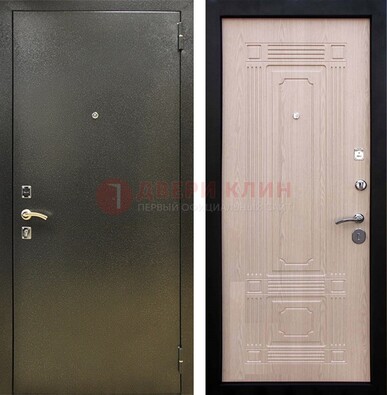 Входная темно-серая дверь с порошковым напылением и МДФ ДП-273 в Орехово-Зуево