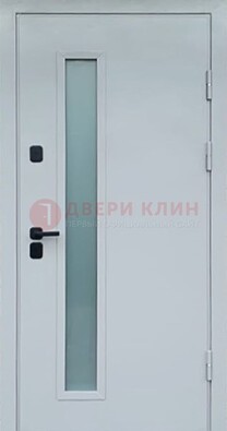 Светлая железная дверь с порошковым напылением ДП-303 в Орехово-Зуево