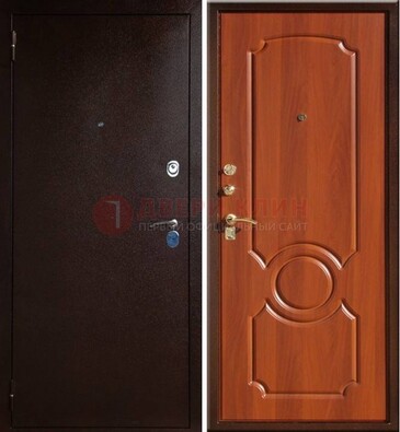 Темная железная дверь с порошковым напылением ДП-46 в Орехово-Зуево