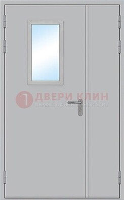 Белая входная противопожарная дверь со стеклянной вставкой ДПП-10 в Орехово-Зуево