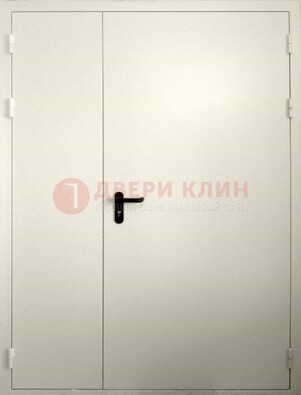 Белая противопожарная двупольная дверь ДПМ-02/60 в Орехово-Зуево