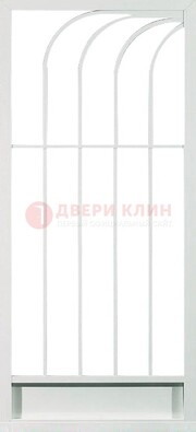 Белая металлическая решетчатая дверь ДР-17 в Выборге