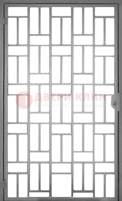 Металлическая решетчатая дверь в сером цвете ДР-23 в Выборге