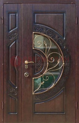 Полуторная железная дверь Винорит в классическом стиле ДСК-272 в Орехово-Зуево