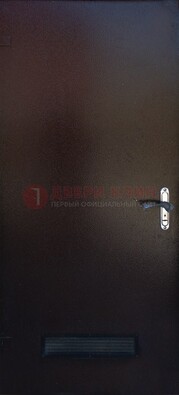 Черная железная техническая дверь ДТ-17 в Краснодаре