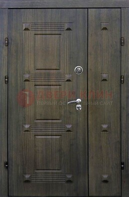 Железная двухстворчатая филенчатая дверь с виноритом ДВТ-143 в Орехово-Зуево