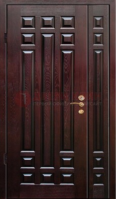 Коричневая металлическая дверь с виноритом ДВТ-20 в Орехово-Зуево