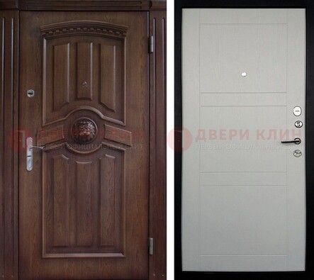 Темная входная дверь с виноритом ДВТ-216 в Орехово-Зуево