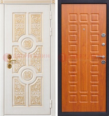 Белая железная дверь с виноритом ДВТ-230 в Орехово-Зуево