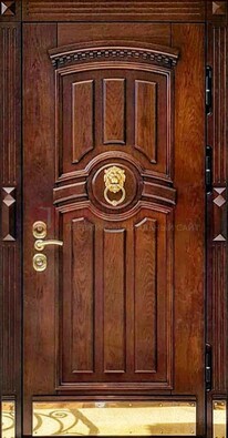 Входная дверь с виноритом в коричневом цвете ДВТ-236 в Орехово-Зуево