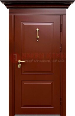 Красная железная дверь винорит для частного дома ДВТ-251 в Орехово-Зуево