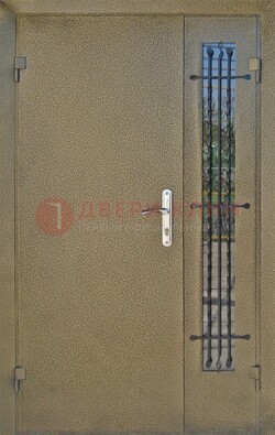Тамбурная дверь Порошок со стеклом и ковкой ПЛ-20 в Орехово-Зуево